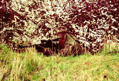 Cover yourself up - break up your outline. Squint at this photo and watch me dissappear.